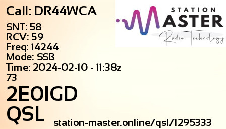 QSL Card for DR44WCA