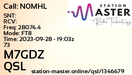 QSL Card for N0MHL
