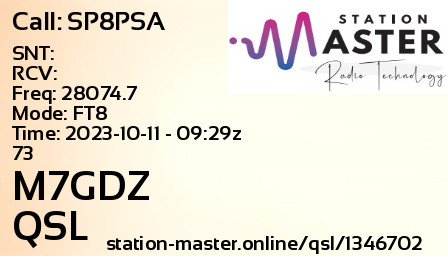 QSL Card for SP8PSA