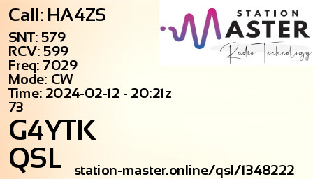 QSL Card for HA4ZS